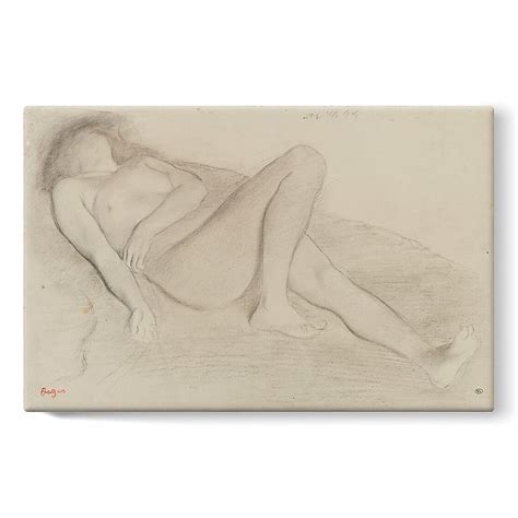 Naked woman lying on her back stretched canvas Boutiques de Musées