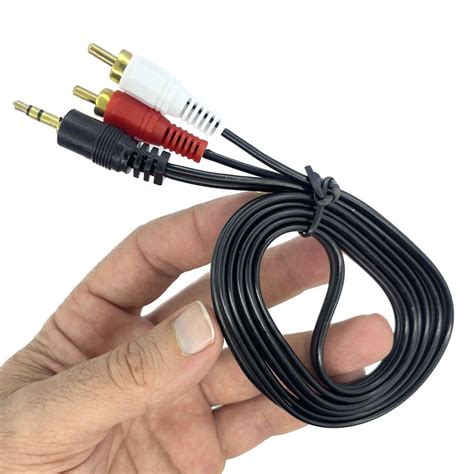 3.5mm Aux Stereo 2RCA Erkek Erkek Kablo 1.5m | Komponentci 