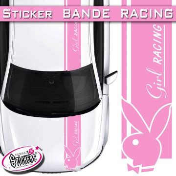 Stickers Bande Racing Voiture Playboy Tuning