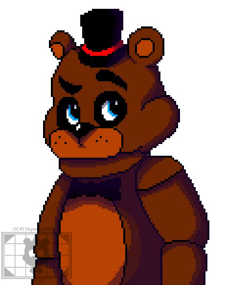 Freddy Fazbear Pixel Art Hope You Guys Like It R Fivenightsatfreddys