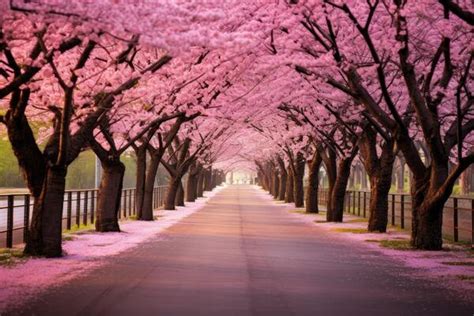 Cherry Blossom Road Stock Photos, Images and Backgrounds for Free Download