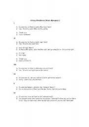 English Worksheets Dialogue For Giving Directions