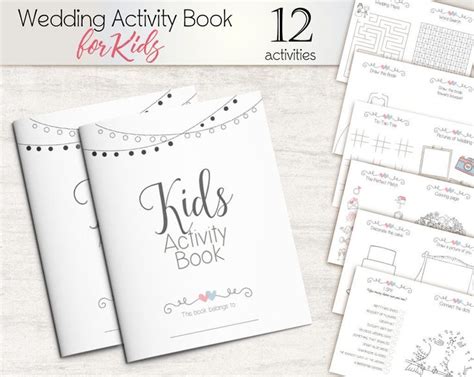 kids activity pack wedding children activities book wedding book kids