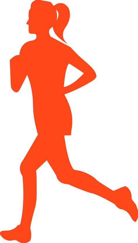 Running Woman Icon Png People Running Silhouette Png Clipart Large