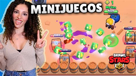 Minijuegos Con Youtubers En Brawl Stars Youtube