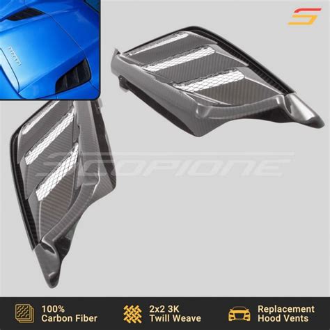 Scopione Carbon Fiber Top Bonnet Trunk Covers For Ferrari Gtb Spider