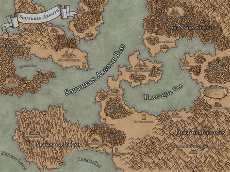 Southern Argoth, Dnd Map, Ttrpg Map, Region Map, RPG D&D Map - Etsy