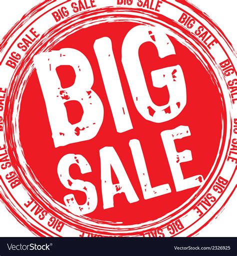 Big Sale Stamp Royalty Free Vector Image Vectorstock