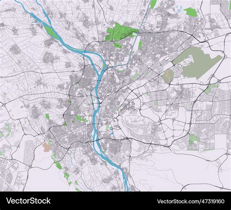 City map of cairo egypt Royalty Free Vector Image