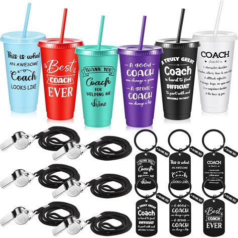 Hollowfly 6 Sets Coaches Gifts for Men Women, Best Coach Ever Plastic