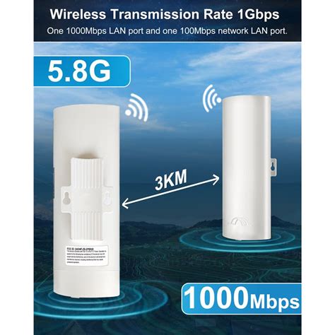 Gigabit Wireless Bridge CPE1200 5 8G 1Gbps High Speed Point To Point