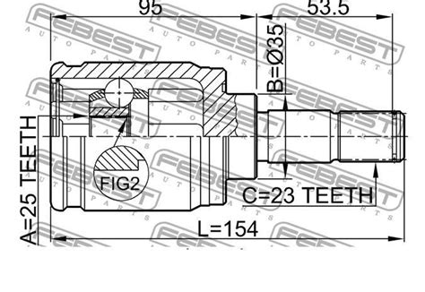 Junta homocinética interna traseira para Honda CR V RD 2001