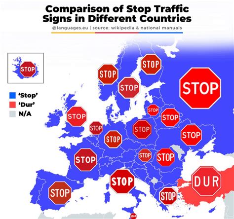 Stop Traffic Signs In Different European Countries Rmaps