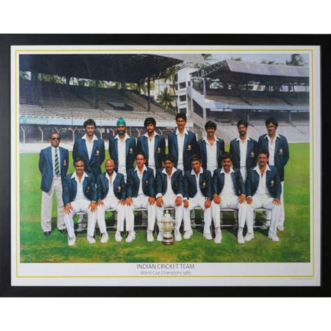 Indian Cricket Team - World Cup Champions 1983 Framed ...