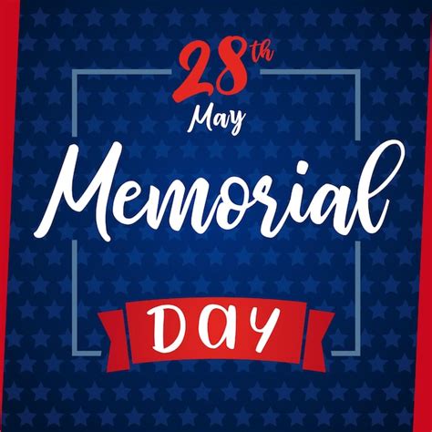 Premium Vector Happy Memorial Day Usa Greeting Card