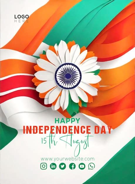 Premium Psd Happy India Independence Day Celebration Poster