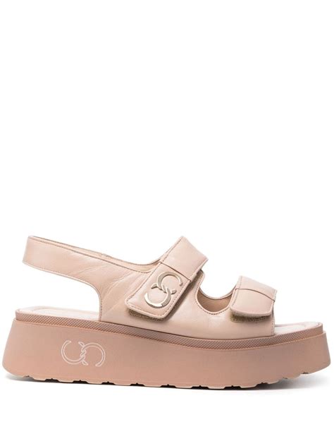 Casadei Double Strap Platform Sandals Farfetch