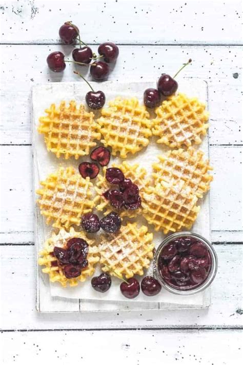 Waffles With Cherry Sauce Recipes From A Pantry