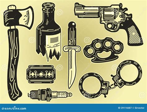 Some Elements of Delinquency and Theft Stock Illustration ...