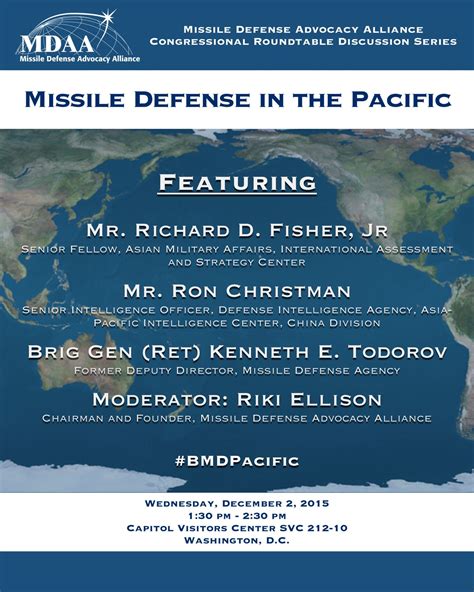 MDAA Congressional Roundtable Missile Defense In The Pacific Missile