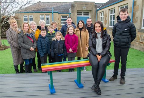 Elgin City Band Donate Bench To Bishopmill Primary School With Jill