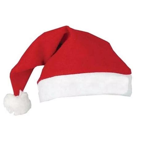 Gorro De Papai Noel Tnt 40X28Cm Gorrinho Natal 10 Un Magizi Submarino