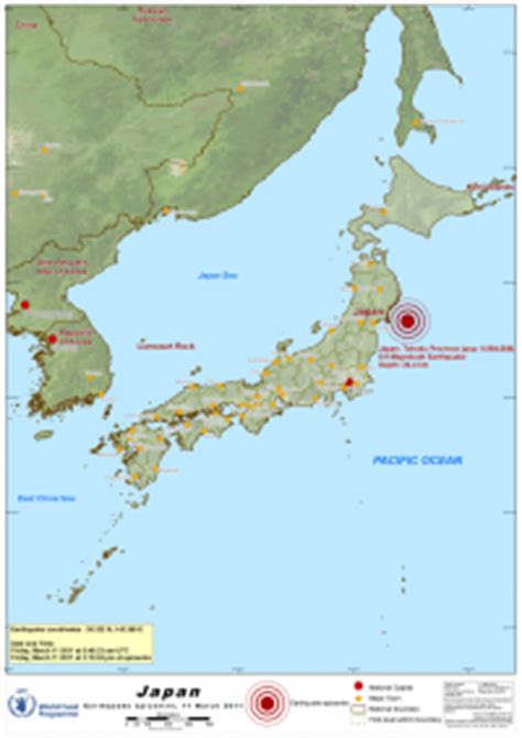 Japan: Earthquake epicentre (11 Mar 2011) - Japan | ReliefWeb