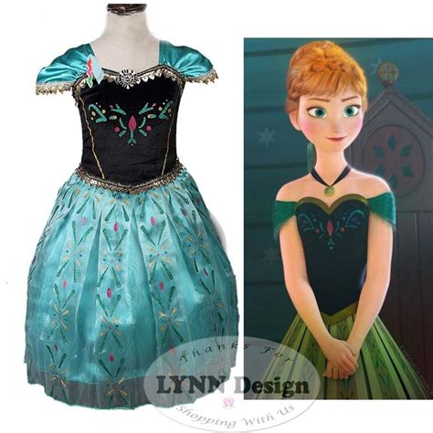 Jual Baju Dress Kostum Gaun Pesta Princess ANNA Elsa Frozen Hijau