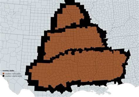 Map of southern american counties i dislike : r/mapporncirclejerk