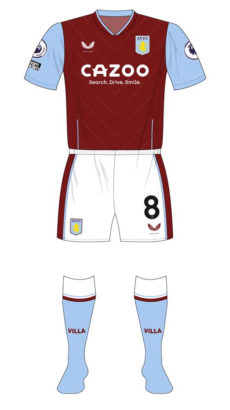 Aston Villa 2022 23 Hero Nameset And Number Premier Shirt Printing