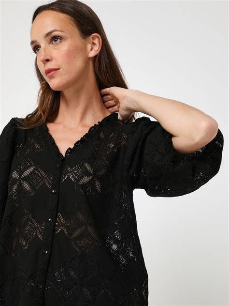 Grace Et Mila Chemise Chemisier Noir Femme Des Marques Vous