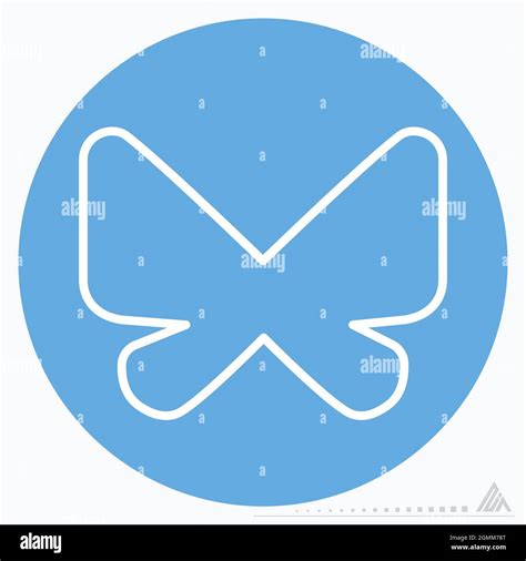 Icon Vector Of Butterfly Blue Eyes Style Simple Illustration