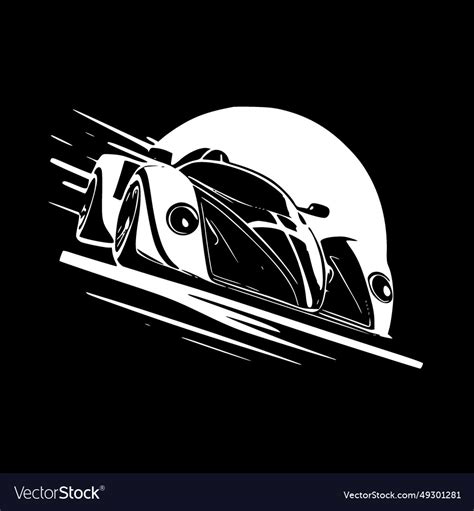 Racing - black and white isolated icon Royalty Free Vector