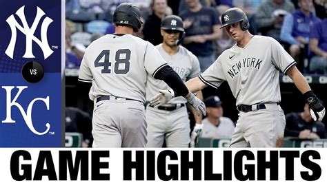 Yankees Vs Royals Game Highlights Mlb Highlights Youtube