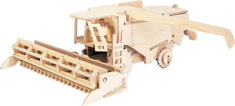 3D Wooden Puzzle Assembly Instructions Drawing for Combine Harvester ...