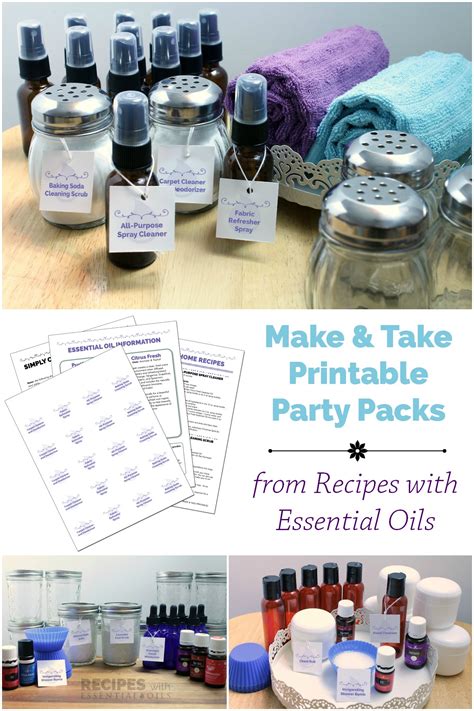 No Fuss Successful Oily Parties With Our Make And Take Party Printable Packs Recipes With