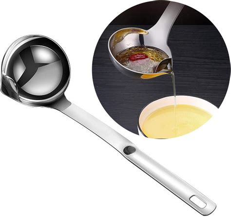 Soup Ladle Oil Separator 12 Inch Oil Separator Stainless Steel Soup