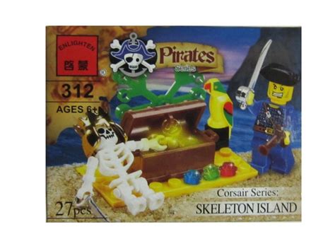 Bricker Construction Toy By Enlighten Brick 312 Skeleton Island