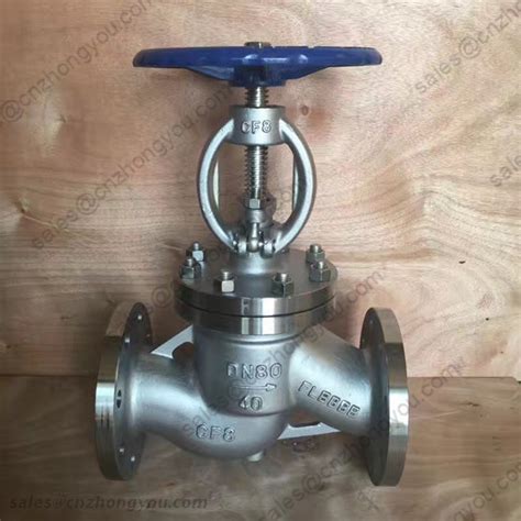 Din Standard Globe Valve Dn Pn Astm A Cf Body Ss Trim Rf