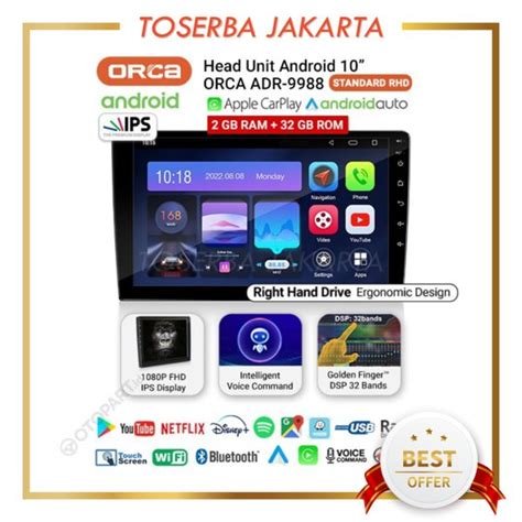 Jual Head Unit Android Orca CarPlay 10 Inch OEM Honda HRV Eco 2 16