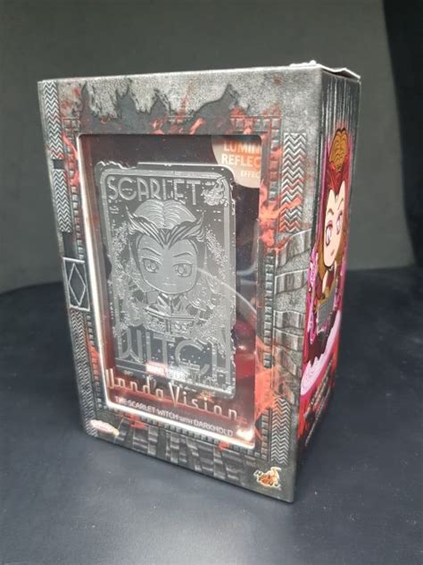 พรอมสง Hot toys Cosbaby The Scarlet Witch with Darkhold ของแท มอหนง กลองตำหนขาด