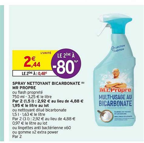 Promo Spray Nettoyant Bicarbonate Mr Propre Chez Intermarch Express