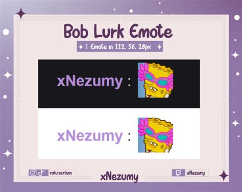 Twitch Emote Bikini Bottom Bob Lurk Emote Ready To Use For