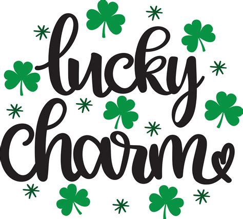 Lucky Charm Green Clover So Lucky Shamrock Lucky Clover Vector