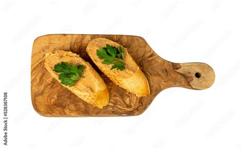 Meat Paste, Pate, Liver Spread Sandwiches Isolated Stock Photo | Adobe ...