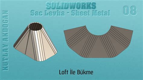 Solidworks Sac Levha Loft İle Bükme YouTube