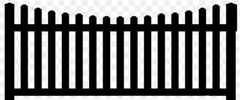 Picket Fence Chain Link Fencing Clip Art PNG 800x343px Fence Black