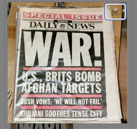 Ny Daily News Oct 8 2001 Us And Brits Bomb Afghan Targets Excellent See