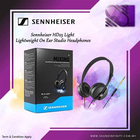 Ready Stock Sennheiser HD 25 Light Lightweight On Ear Studio