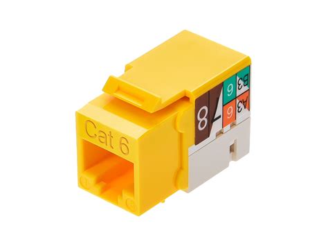 Monoprice Cat6 Punch Down Keystone Jack Yellow